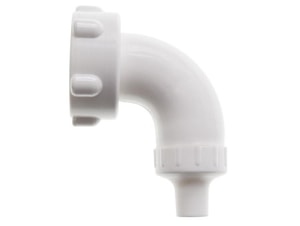 Schlauch-Winkel mit &Uuml;berwurfmutter, wei&szlig;