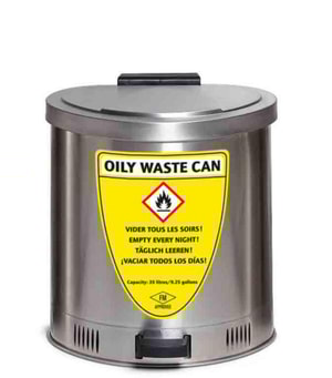 Entsorgungsbeh&auml;lter 35 l f&uuml;r Putzlappen, Edelstahl