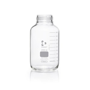Laborglasflasche 2000 ml DURAN&reg;, GLS 80, weithals, klar, ohne Schraubverschluss und Ausgie&szlig;ring