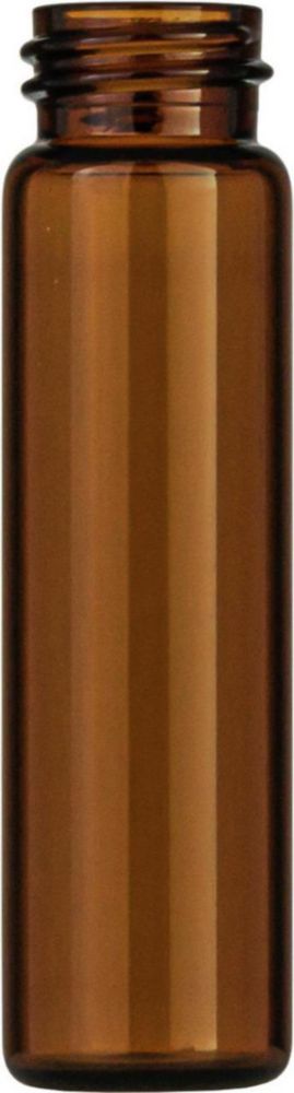 Gewindeflaschen N 15, 8 ml A.D.: 16,6 mm, Höhe 61 mm, braun, flacher Boden, VE=100