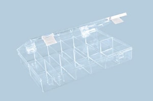 Sortimentskasten, PS, glasklar 12 F&auml;cher, 335x225x55 mm