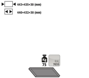 Fachboden schr&auml;g, pulverbeschichtet f&uuml;r Kleinflaschen -nur f&uuml;r G90.205.060(.R)-