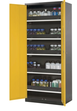 C-Schrank CS-Classic WD Korpus RAL7016, 810x520x1950mm Struktur T&uuml;r RAL 1004