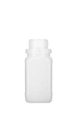 HDPE-WH-Vierkantflaschen 100 ml o.SV natur, VE=612