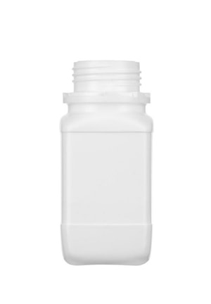 HDPE-WH-Vierkantflaschen 250 ml wei&szlig;, ohne VS, VE=273