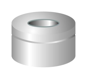 Alu-Bördelkappen N 11, silber Loch mit O-Ring, Alu-Septum, TPF, rolliert, Dicke:1,0mm, Packung  100