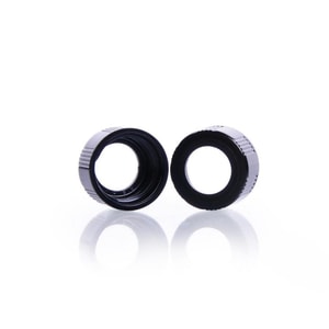 Verschl&uuml;sse, Phenolisch, 18-400 schwarz, ohne Septum, oben offen, VE=144