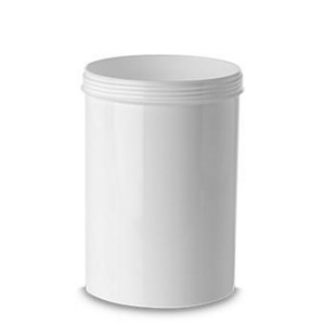 Weithalsdosen 1000 ml zylindrisch, mit Gewinde, 61g, HDPE wei&szlig;, VE=108