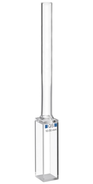 K&uuml;vetten f&uuml;r Fluoreszenzmessungen UV-Bereich, mit Stutzen