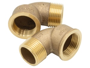 2 Winkelverschraubungen 90°/G 1" innen/außen VE=2