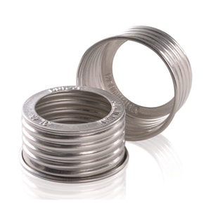 Schraubverschl&uuml;sse GL45, Aluminium, mit &Ouml;ffnung