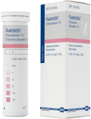 Quantofix&reg; Testst&auml;bchen Chlordioxid 15 6x95 mm, 50 Teststreifen