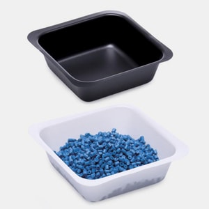 W&auml;geschiffchen 100 ml, PS weiss, viereckige Form, unsterilisiert, VE=100