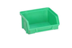 n.Abv.bei H&uuml;nersdorff n.m.l. Sichtbox stapelbar, PS, gr&uuml;n T 95 x B 103 x H 55 mm