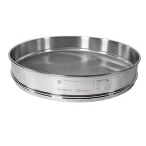 Analysensieb 400 x 65 mm 16 mm, mit Edelstahlrahmen nach DIN EN 10 204