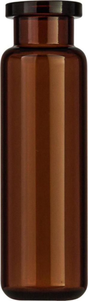Headspace Rollrandflaschen N 20, 20 ml braun, flacher DIN Rollrand, gerundeter Boden, 22,5x75,5 mm, VE=100