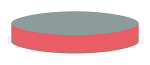 Septen N 22 Butyl rot/PTFE grau, H&auml;rte 50&deg; shore A, Septendicke: 2,4 mm, VE=100