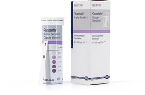 Quantofix&reg; Testst&auml;bchen Kupfer Sensitiv 5 7x60 mm, 25 Teststreifen