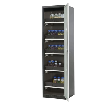 Fl&uuml;gelt&uuml;renschrank CS-Classic 545x520x1950 mm (BxTxH), T&uuml;ren RAL 7035 5 Tablarausz&uuml;ge