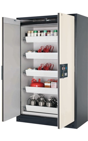 Sicherheitsschrank Q-PEGASUS-90 WDAC 1193 x 615 x 1953 mm (BxTxH), RAL 7016/9010, 5 Ausz&uuml;ge,