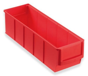 Regalbox 1,62L, rot PP, schmal, 300x91x81mm