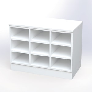 Sit-Over B&auml;nke, Melamin, einseitige Ausf&uuml;hrung mit Melaminsockel