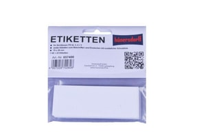 Etiketten f&uuml;r Sichtboxen PS inkl. Schutzfolie f. Gr. 3,4,5 VE=25