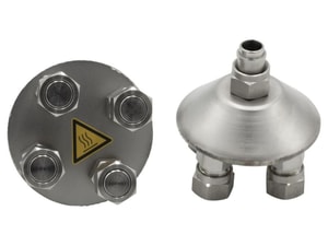 4fach-Verteiler, M16x1 mit Schlaucholiven für Schlauch 8mm oder 12mm ID VE=2