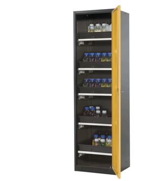 Fl&uuml;gelt&uuml;renschrank CS-Classic 545x520x1950 mm (BxTxH), RAL 7016/1004 5 Tablarausz&uuml;ge