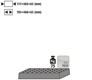 Lochblech f&uuml;r STAWA-R 75kg St.bl. besch.gl. RAL7035 Q90 Q30 S90 S60 120