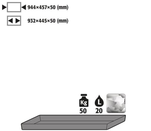 Auffangwanne inkl.Bodenträger für U.195/130.95