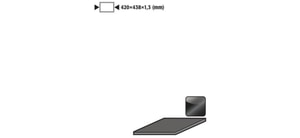 Antirutschmatte Prisma, Anthrazit 420x438x1,3mm, für VBF/F30.60.57/110/140