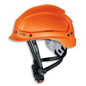 Schutzhelm pheos alpine orange mit Befestigungsm&ouml;glichkeit f&uuml;r Vollsichtbrille und Helmlampe