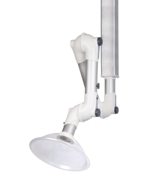 Absaugung f&uuml;r Laborarbeitstische mit Wandbefestigung 1000 x 75 mm