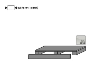 Sockel, dauerunterfahrbar H&ouml;he 118mm, f&uuml;r VBF/VBFT196.90