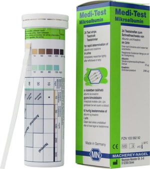 MEDI-TEST Mikroalbumin Packung � 24 Teststreifen