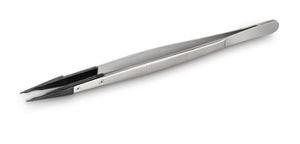 Edelstahl-Pinzette 225 mm Carbon-Spitze, für Gewichte der Klasse <200g