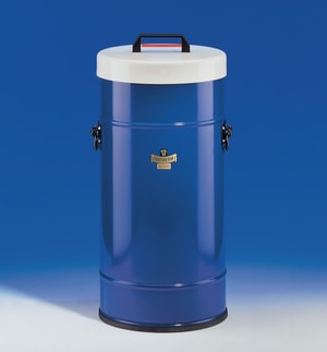 Dewargef&auml;&szlig;e mit gro&szlig;em Volumen, zylindrische Form, Metallbeh&auml;lter mit seitlichen Griffen