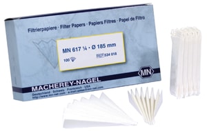 Papier filtre, qualitatif, type MN 617 ¼, plissé filtration rapide