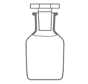 n.Abv.bei Hecht n.m.l. Steilbrustflasche 50 ml, Weithals Klarglas, mit NS-Polyethylenstopfen