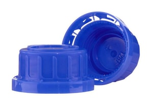Originalit&auml;tsverschl&uuml;sse, PP blau, GW-Au&szlig;en: 32 mm, f&uuml;r 100 ml Flaschen, VE=100