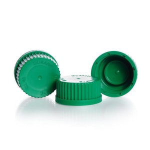 Schraubverschluß-Kappen PP, GL 45, grün, mit Lippendichtung, VE=10