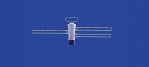 Zweiweg-Kegelh&auml;hne mit Glask&uuml;ken NS 14,5, Bohrung 2,5 mm