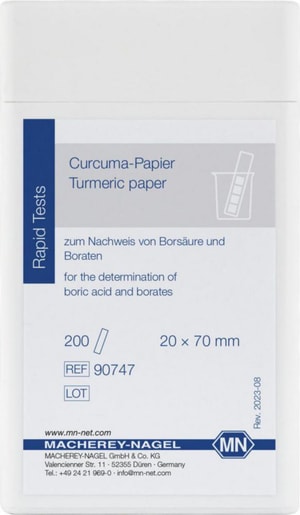 Curcuma-Papier 20x70 mm Packung � 200 Streifen