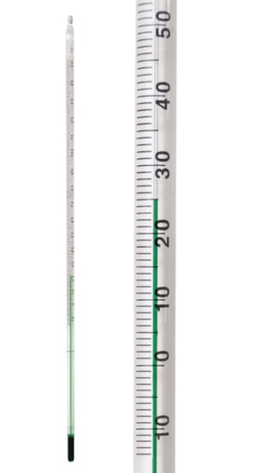 LLG- Термометр общего применения, зеленый спиртом