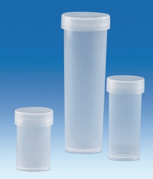 Sample containers, PP with snap on caps, LDPE