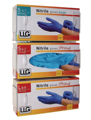 LLG-Dispensatore per 1 o 3 scatole di guanti, Vetro Acrilico