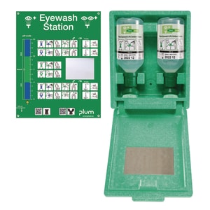 Augensp&uuml;lstation mit 2 Augensp&uuml;lflaschen