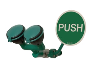 Sicherheits-Augenduschen mit zwei Brausek&ouml;pfen 45&deg;, f&uuml;r Wandmontage Unterputz