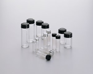 Präparategläser, Kalk-Soda-Glas, mit Schraubverschluss